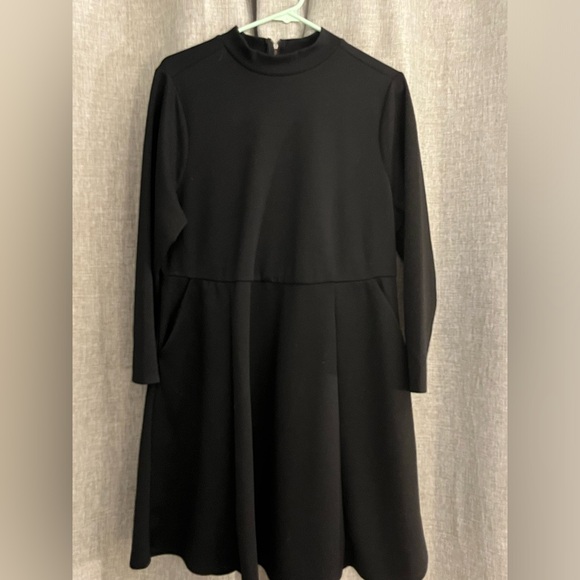 Torrid Black Mini Studio Cupro Mock Neck Dress - Picture 2 of 4